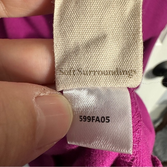 Soft Surroundings Madeline v-neck top, size L, pink, asymmetric, fall, autumn - Picture 9 of 10